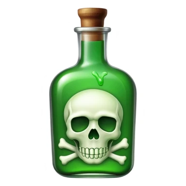 poison bottle with skull and crossbones sticker