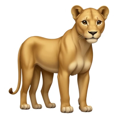 a lioness's silhouette with four legs sticker