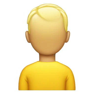 Back of a yellow mans head with short yellow hair sticker