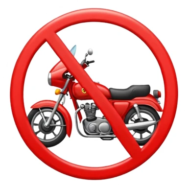 Vreau un emoji cu stop și sa fie împotriva motocicletelor sa fie interzise sticker