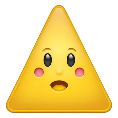 yellow triangle emoji with only an exclamation point inside sticker
