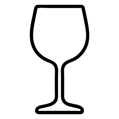 minimal lines elegant silhouette wine glass icon sticker