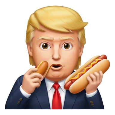 Donald Trump eating an dog sticker