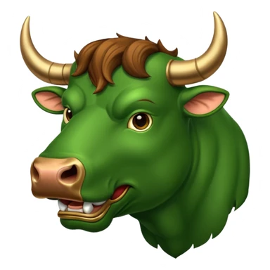 Green bull sticker