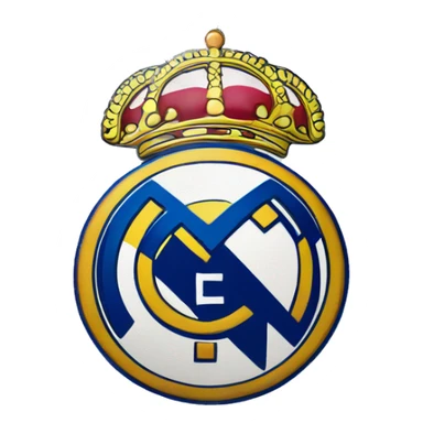 Real madrid logo and half honduras flag sticker