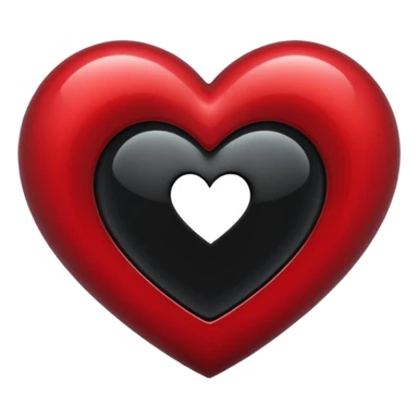  heart with a black hole sticker