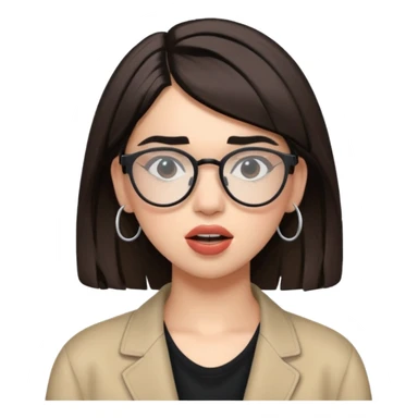 dua lipa with glasses singing sticker