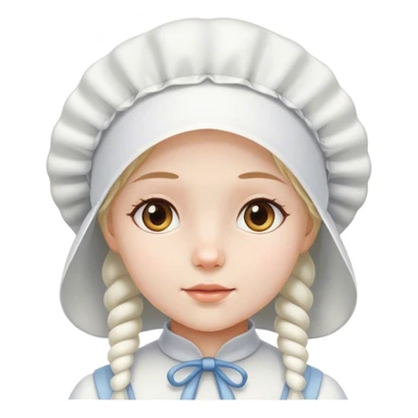 girl with bonnet  sticker