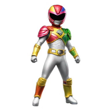 rainbow Power ranger full body sticker