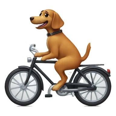 dog riding a bike sticker
