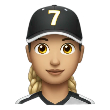 Emoji Girl with CR7 Cap sticker
