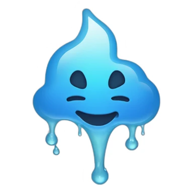 smiling face melting into liquid sticker