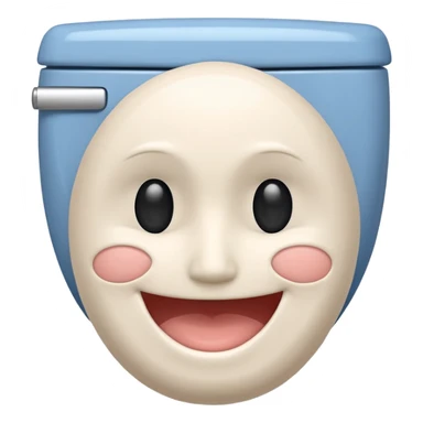  A toilet with a smiling head inside it sticker
