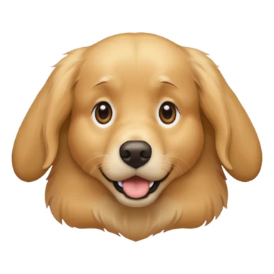 I want an emoji of a goldenretriever with this emoji 😱 sticker