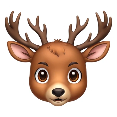 cute deer with antlers sticker