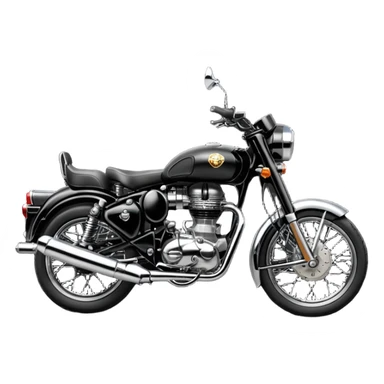 Royal Enfield in black colour  sticker