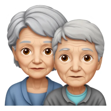 lo mismo que estas haciendo solo coloca alado de la abuela un hombre joven  sticker