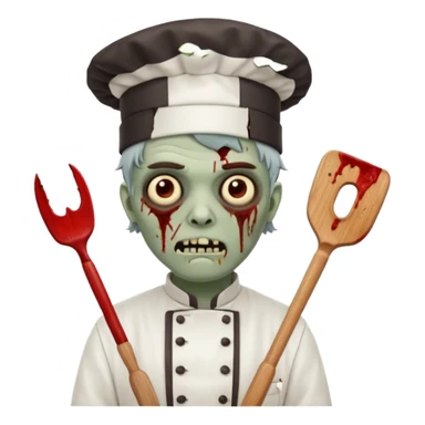  zombi man chef sticker
