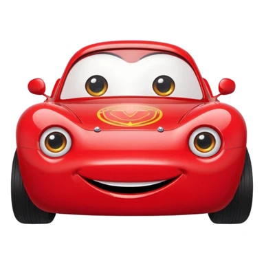 Rayo McQueen winking, cute red car with big eyes sticker