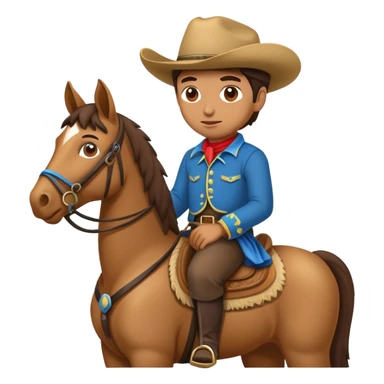 An emoji of an argentinian cowboy on a horse sticker