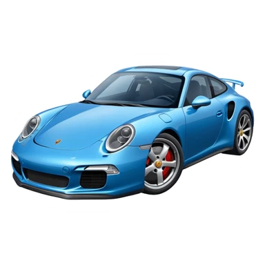Porsche 911 bleue nuit sticker