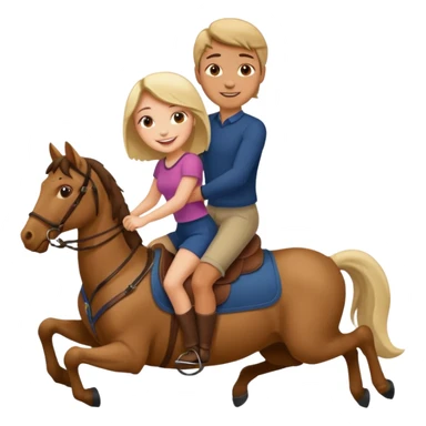 Girl riding a man sticker