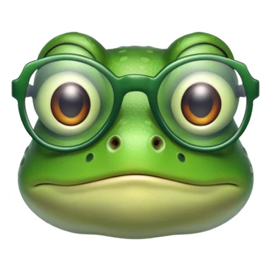 Rana con lentes  sticker