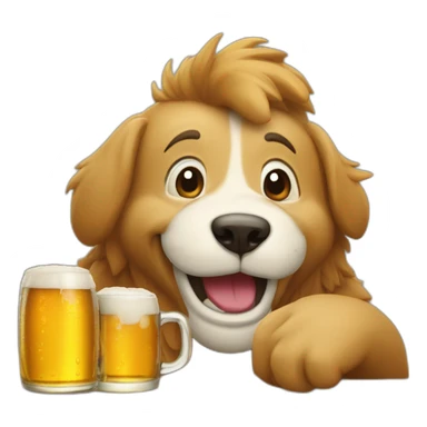 Une bite qui boit une bière sticker