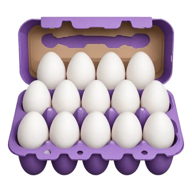 purple big egg carton sticker