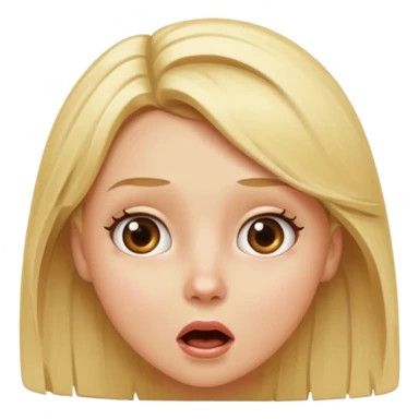 Blonde girl extremely surprised sticker