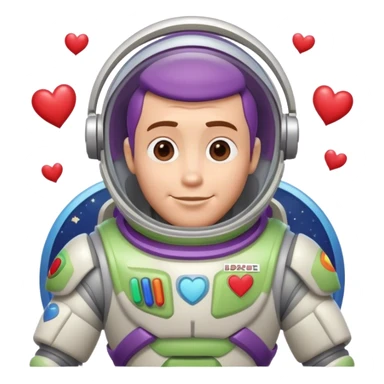 Buzz lightyear with hearts sticker