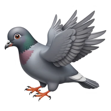 angry pigeon dive bombing sticker