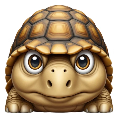 cinematic-tortoise-realistic--emoji,,-wrinkled-wise-face-peering-ahead-with-calm-determination,-cute large-eyes-reflecting-centuries of wisdom, zoomed into its face sticker