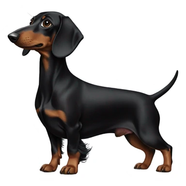 Black Daschund sticker