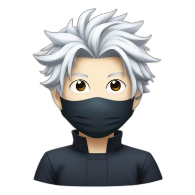 satoru gojo from jujutsu kaisen with mask sticker