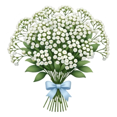 babies breath flower bouquet sticker