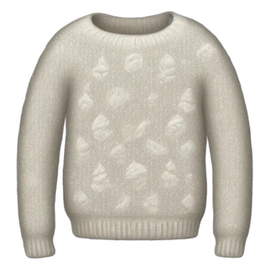 Knit sweater with ice glitter design sticker