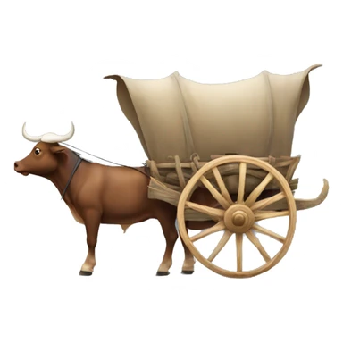 Two bullock cart sticker