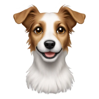 Cute long haired jack russel  sticker