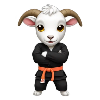 Goat Jiu-Jitsu wearing black gi sticker