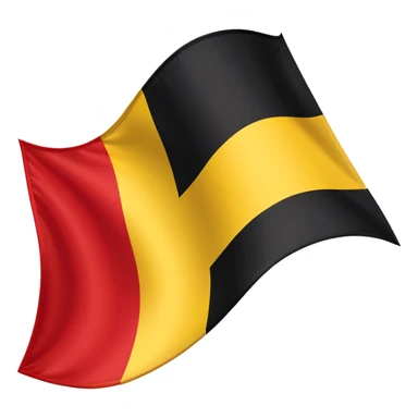 Belgian flag with black, yellow, and red vertical stripes sticker