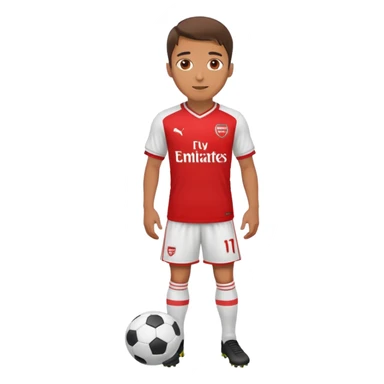 Soccer player in red Arsenal jersey sticker