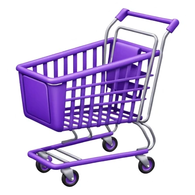 purple shopping cart sticker