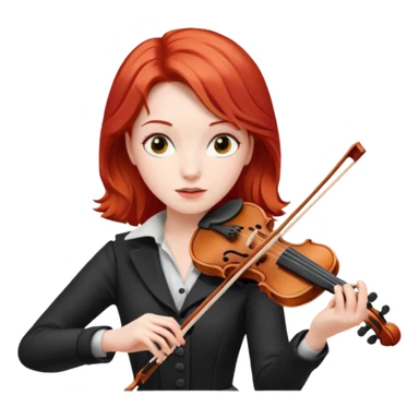 RED HAIR  FEMALE VIOLINIST sticker
