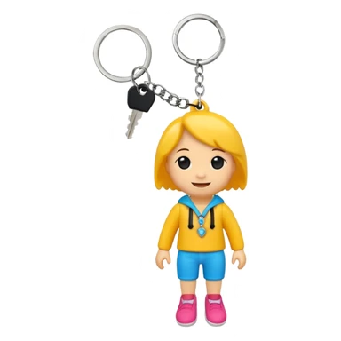 Cartoon key chain – cute character figure dangling. sticker
