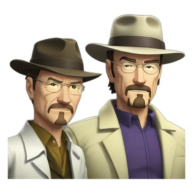 walter white and jotaro kujo sticker