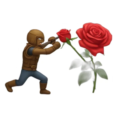 Rose flower battle fight sticker
