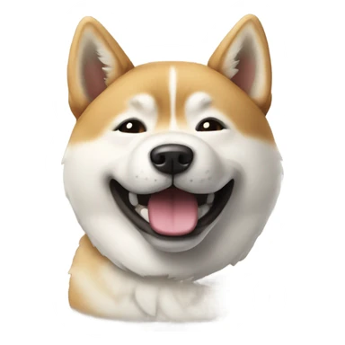 Akita inu smiling  sticker