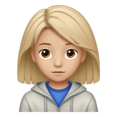 Un niño de 13 años con pelo de Alucin y ropa de alucin sticker