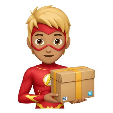 The flash running holding package sticker